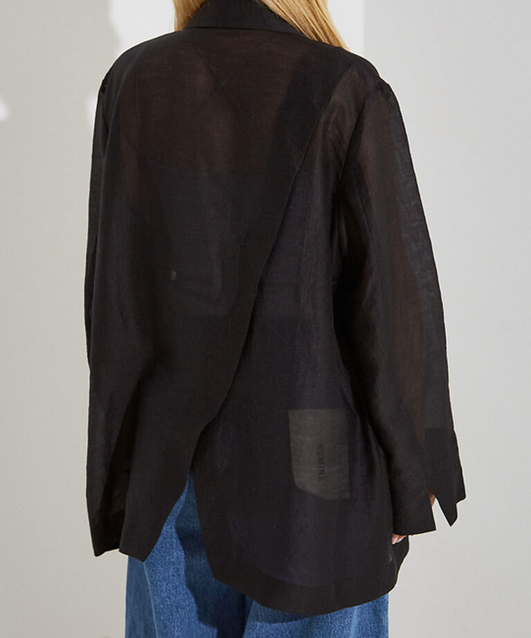 NOMINE「シルキー シアー バックスリット ジャケット」|その他|