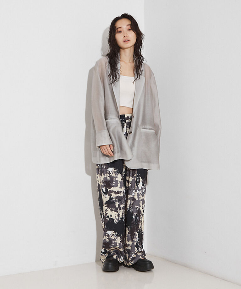 NOMINE「シルキー シアー バックスリット ジャケット」|その他|