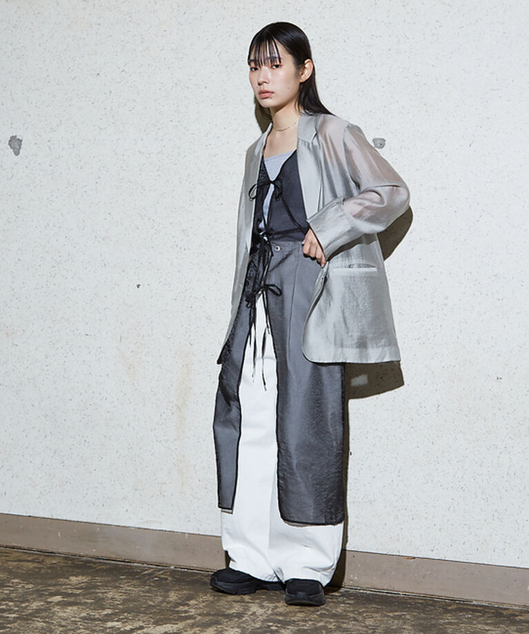 NOMINE「シルキー シアー バックスリット ジャケット」|その他|