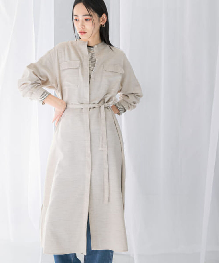 URBAN RESEARCH ROSSO「ROSSO ウォッシャブルリネンライクシャツワンピース」|ワンピース|