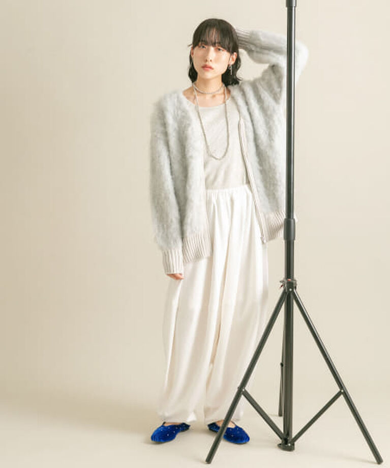  「KBF 『WEB/一部店舗限定』シャギーZIPカーディガン」|カーディガン|