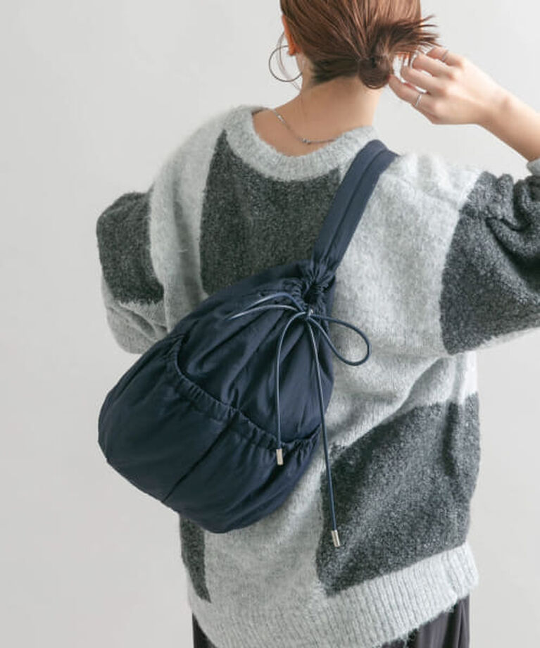  「KBF ナイロンパファーボンサック」|ショルダー・メッセンジャー|NAVY