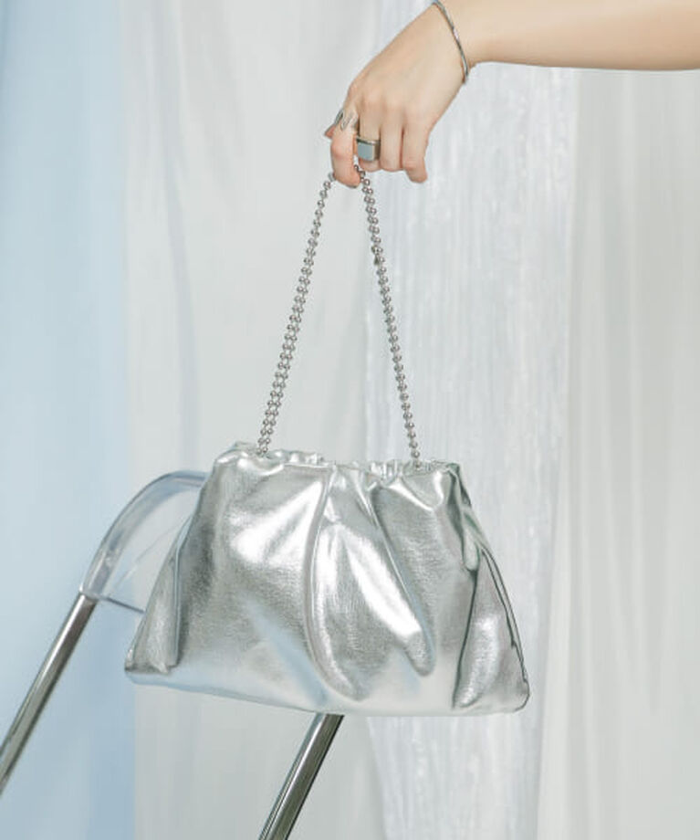  「KBF ボールチェーンギャザーBAG」|ハンドバッグ|