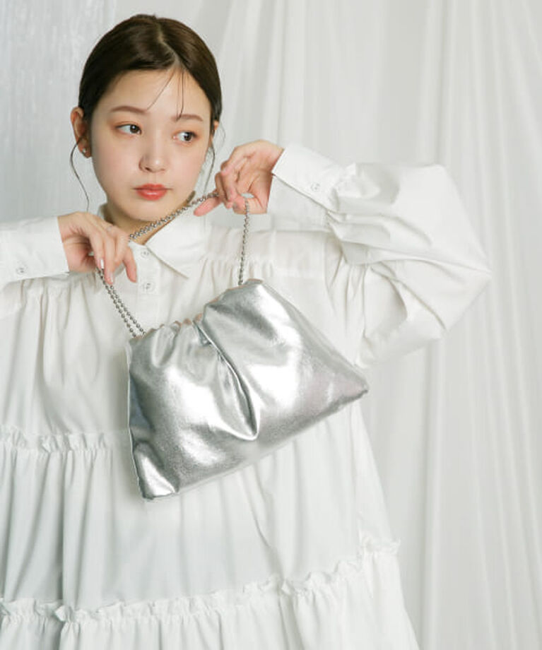  「KBF ボールチェーンギャザーBAG」|ハンドバッグ|