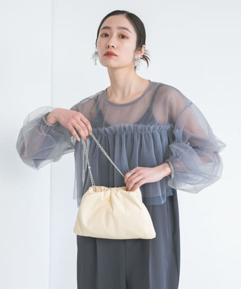  「KBF ボールチェーンギャザーBAG」|ハンドバッグ|