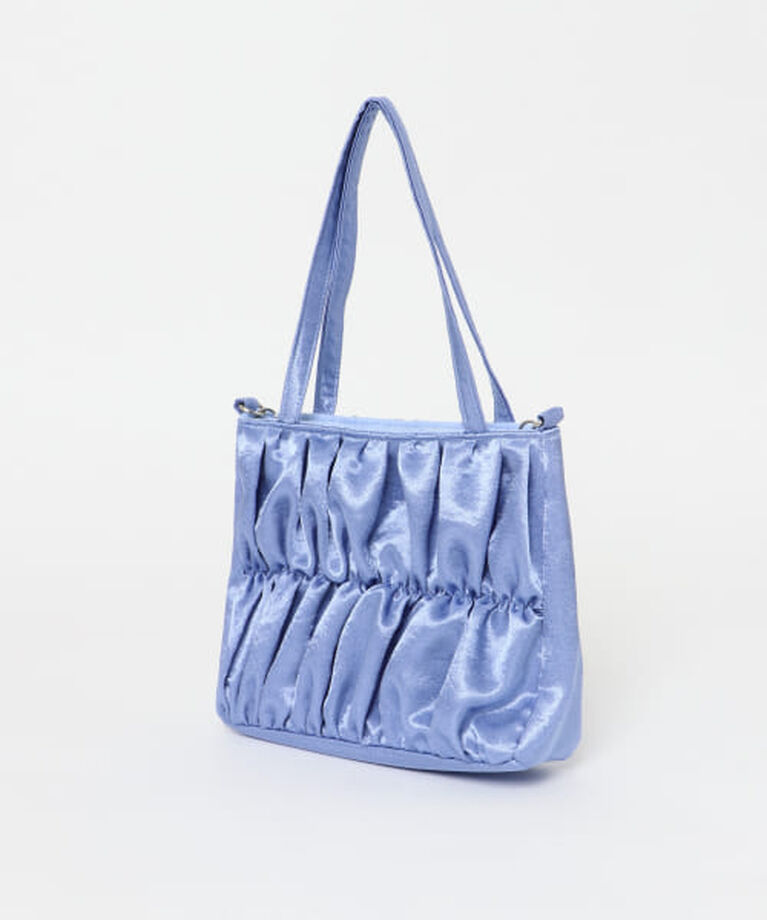  「KBF サテンギャザーハンドBAG」|ハンドバッグ|