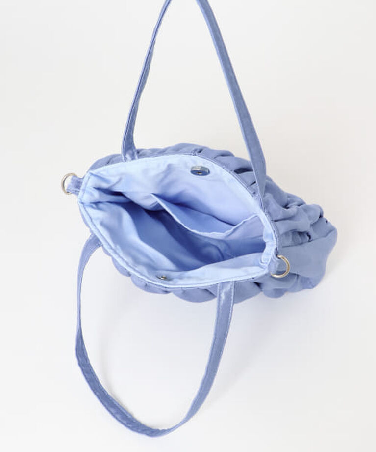  「KBF サテンギャザーハンドBAG」|ハンドバッグ|