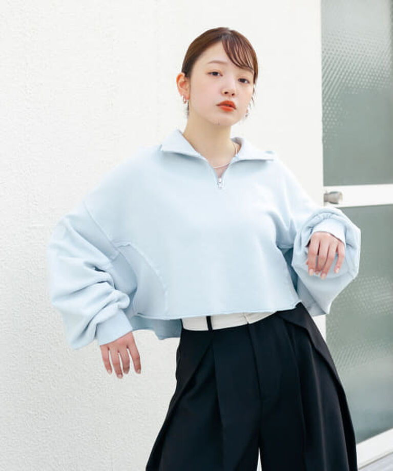  「KBF ハーフZIPリメイクスウェット」|スウェット・ジャージ|L.BLUE