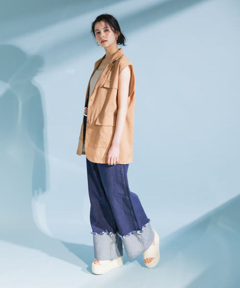  「KBF ロールアップワイドデニム」|デニム|