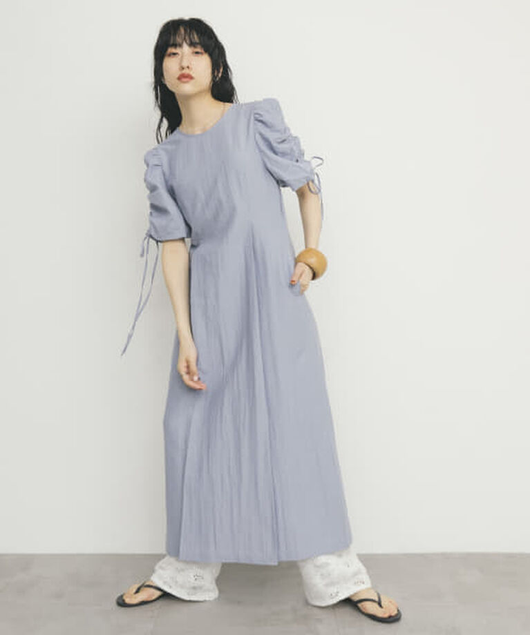  「KBF ドロストスリーブワンピース」|ワンピース|L.BLUE