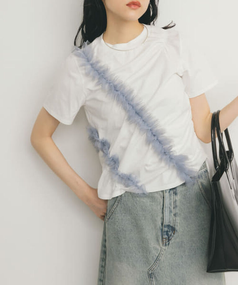  「KBF シャーリングフリルTEE」|Tシャツ・カットソー|