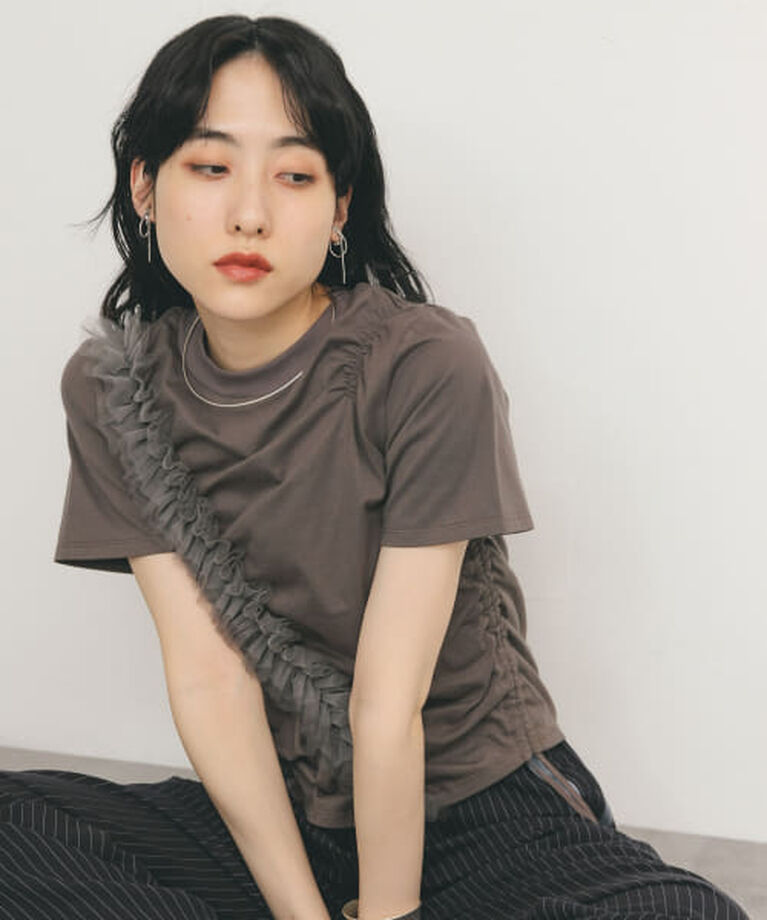  「KBF シャーリングフリルTEE」|Tシャツ・カットソー|
