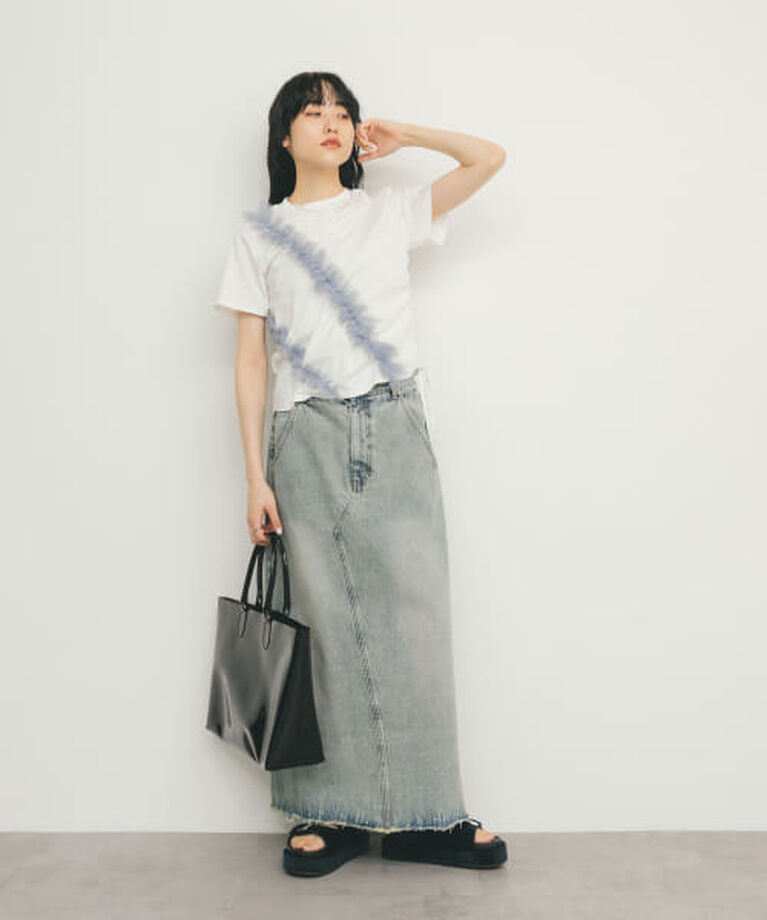  「KBF シャーリングフリルTEE」|Tシャツ・カットソー|