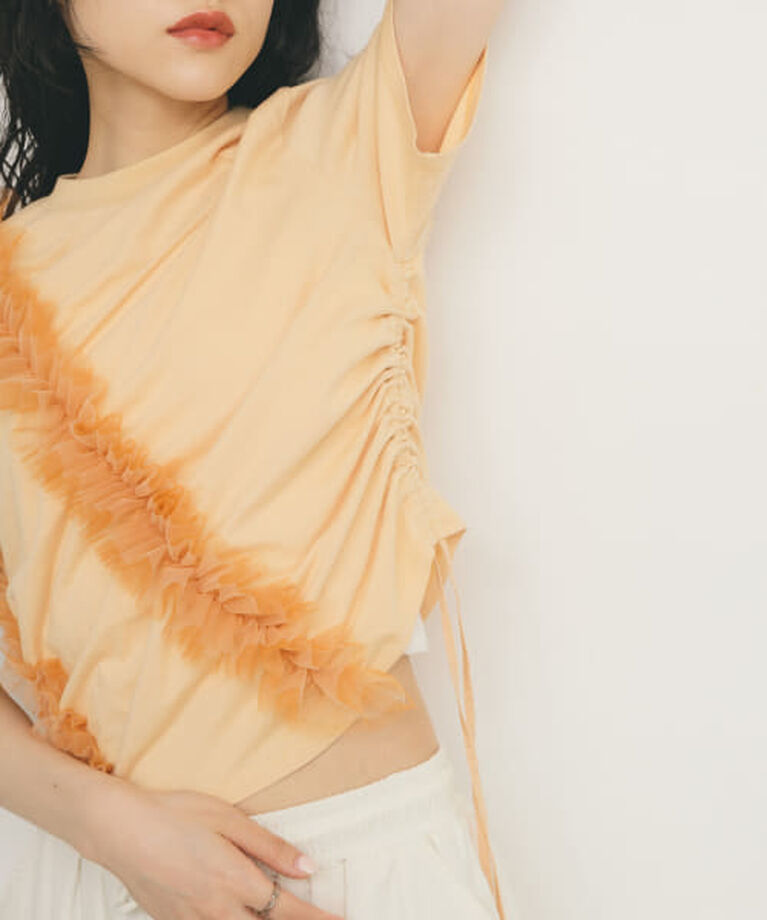  「KBF シャーリングフリルTEE」|Tシャツ・カットソー|
