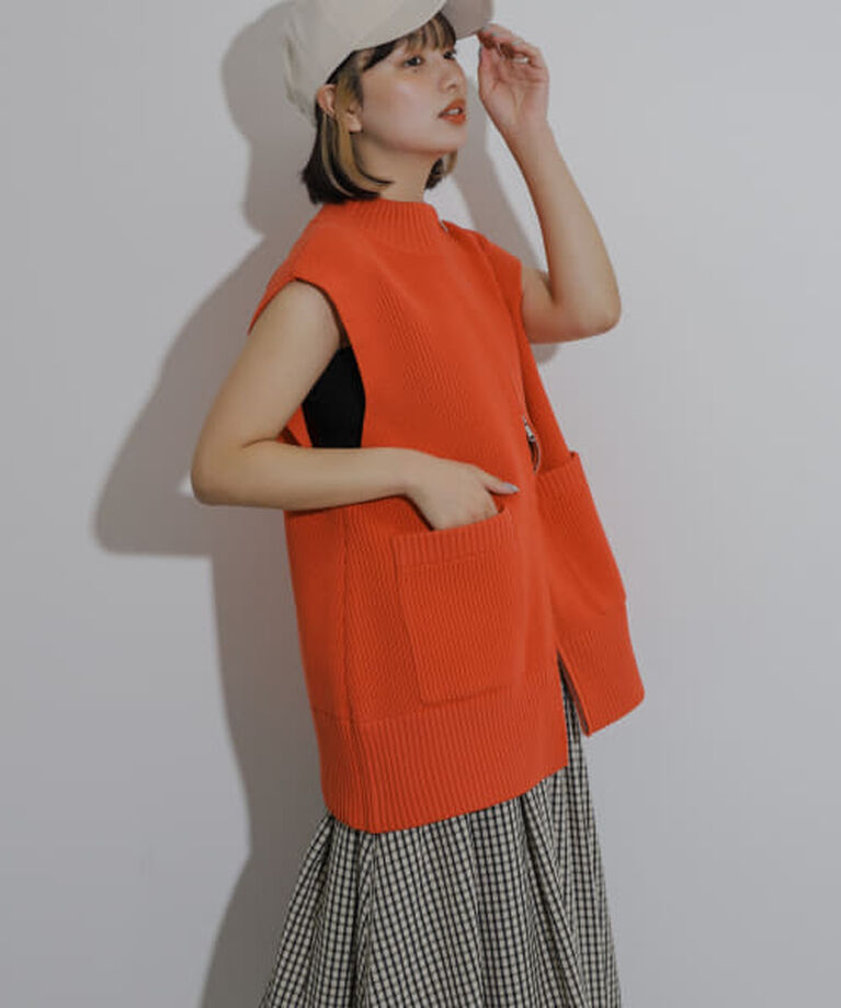 SENSE OF PLACE by URBAN RESEARCH「SENSE OF PLACE ジップニットベスト」|ベスト・ジレ|CORAL