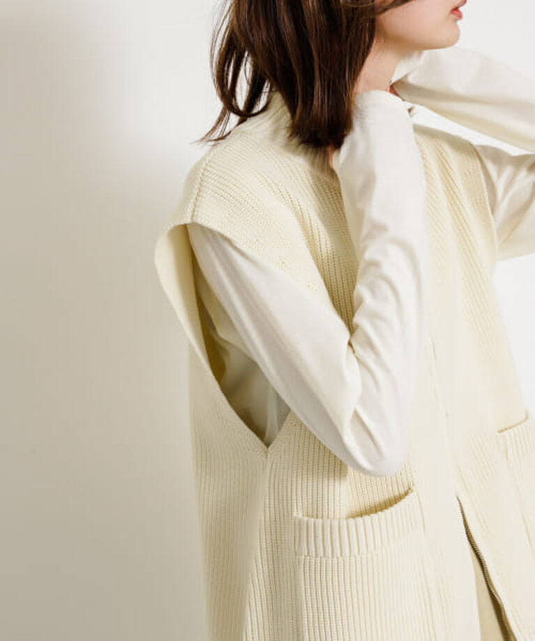 SENSE OF PLACE by URBAN RESEARCH「SENSE OF PLACE ジップニットベスト」|ベスト・ジレ|