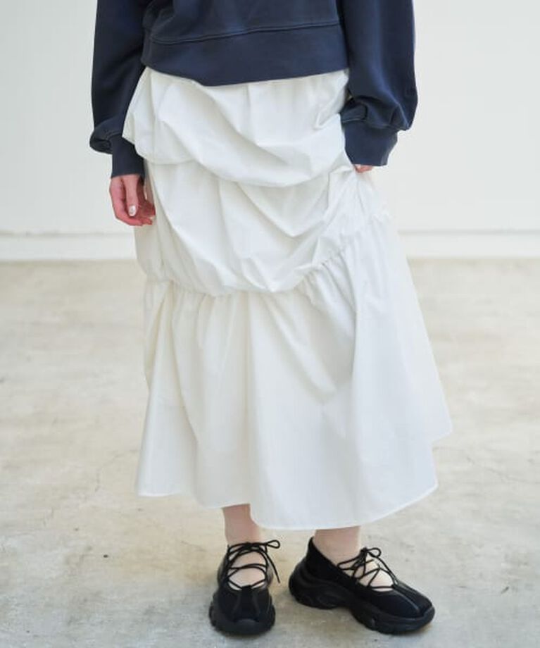 SENSE OF PLACE by URBAN RESEARCH「SENSE OF PLACE バルーンタックティアードスカート」|スカート|