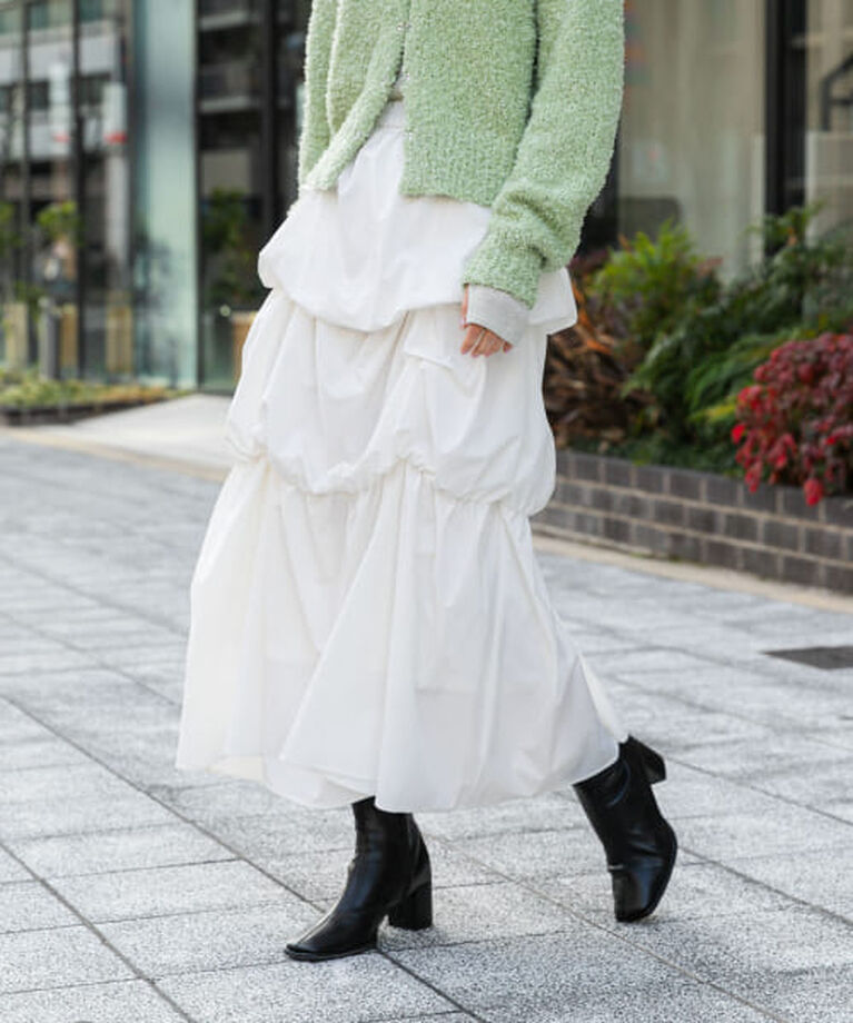 SENSE OF PLACE by URBAN RESEARCH「SENSE OF PLACE バルーンタックティアードスカート」|スカート|
