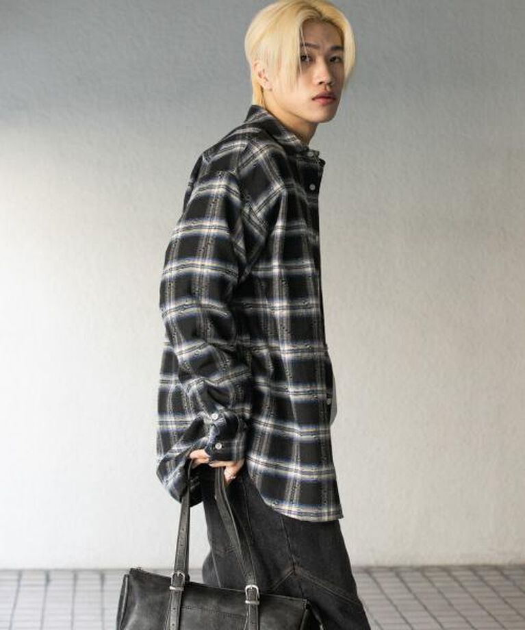 SENSE OF PLACE by URBAN RESEARCH「SENSE OF PLACE ダメージチェックルーズシャツ」|シャツ・ブラウス|