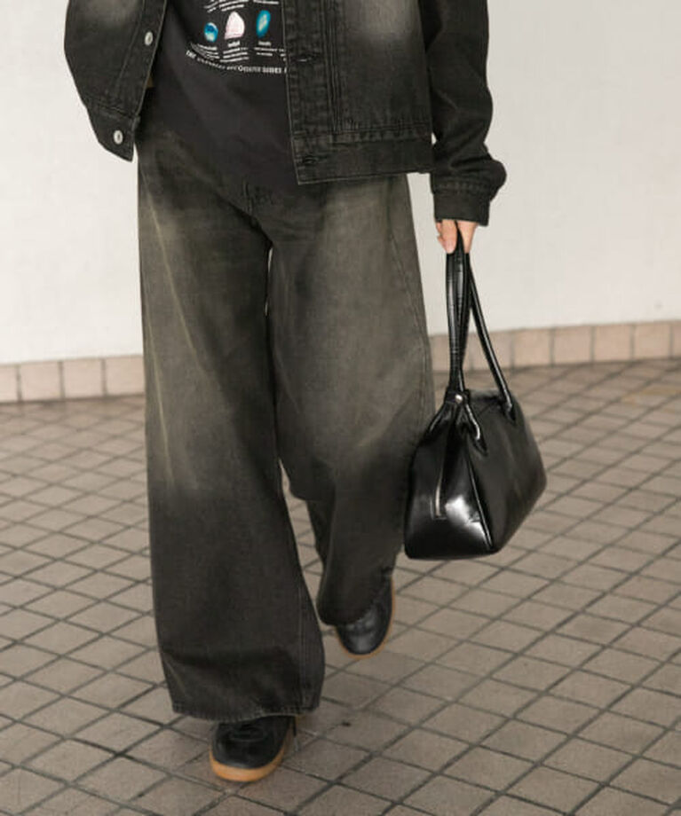 SENSE OF PLACE by URBAN RESEARCH「SENSE OF PLACE 『ユニセックス』『セットアップ対応』ヴィンテージライクデニムワイドパンツ」|デニム|