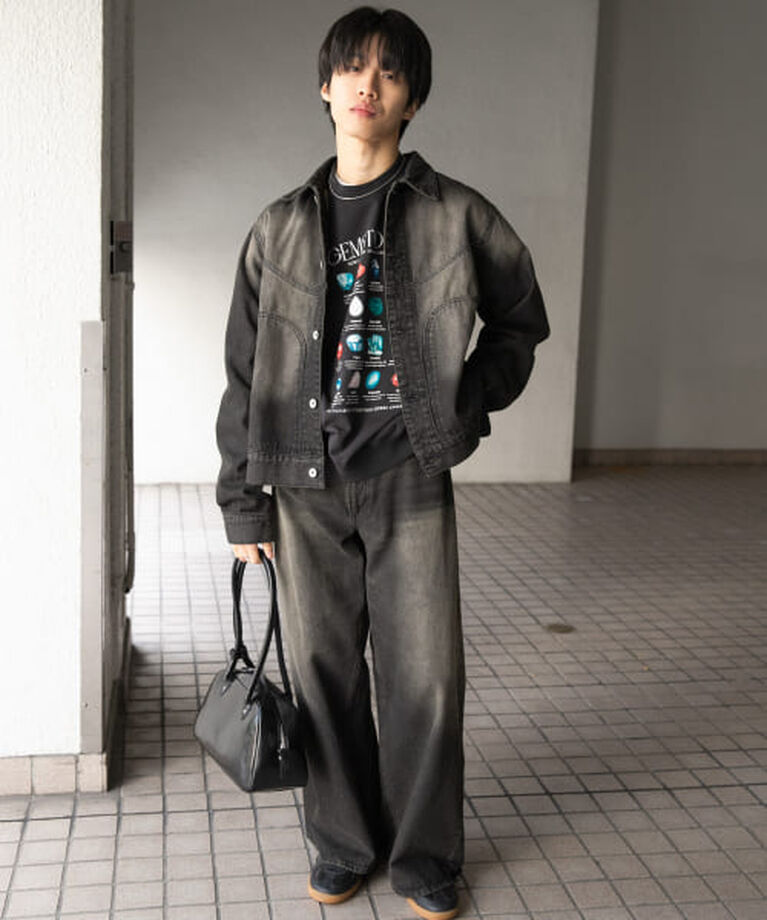 SENSE OF PLACE by URBAN RESEARCH「SENSE OF PLACE 『ユニセックス』『セットアップ対応』ヴィンテージライクデニムワイドパンツ」|デニム|