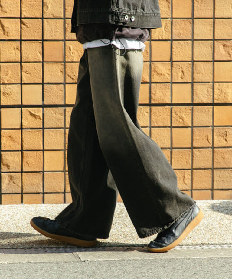 SENSE OF PLACE by URBAN RESEARCH「SENSE OF PLACE 『ユニセックス』『セットアップ対応』ヴィンテージライクデニムワイドパンツ」|デニム|