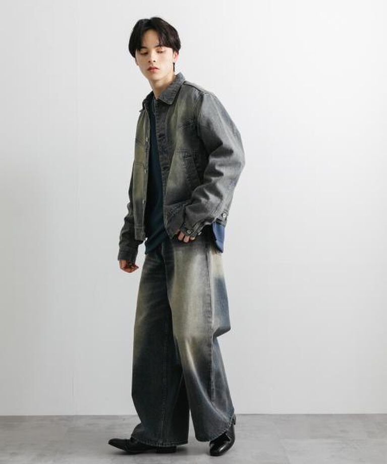 SENSE OF PLACE by URBAN RESEARCH「SENSE OF PLACE 『ユニセックス』『セットアップ対応』ヴィンテージライクデニムワイドパンツ」|デニム|