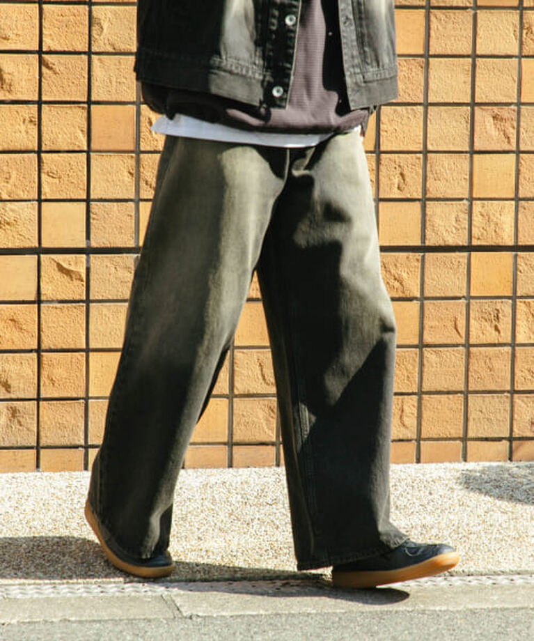 SENSE OF PLACE by URBAN RESEARCH「SENSE OF PLACE 『ユニセックス』『セットアップ対応』ヴィンテージライクデニムワイドパンツ」|デニム|