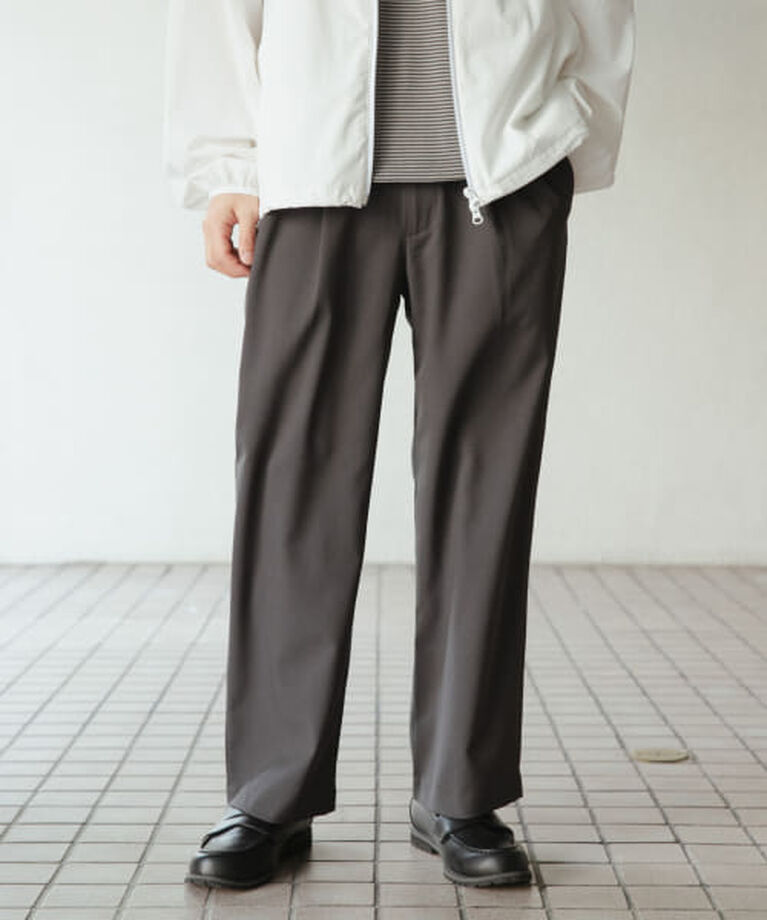 SENSE OF PLACE by URBAN RESEARCH「SENSE OF PLACE ダブルタックワイドパンツ」|その他|CHARCOAL