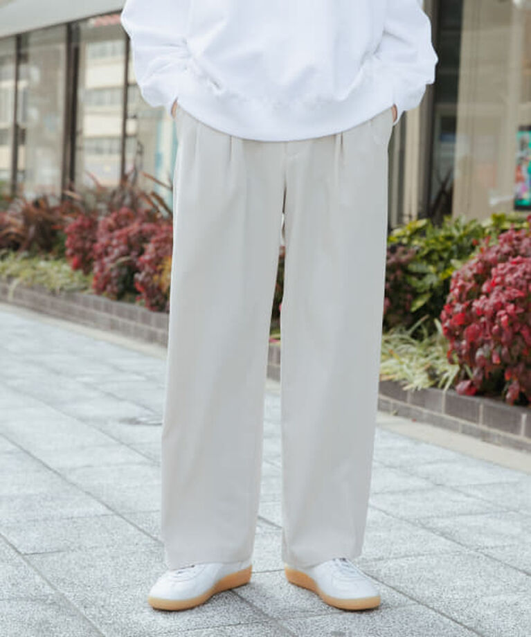 SENSE OF PLACE by URBAN RESEARCH「SENSE OF PLACE ダブルタックワイドパンツ」|その他|GREIGE