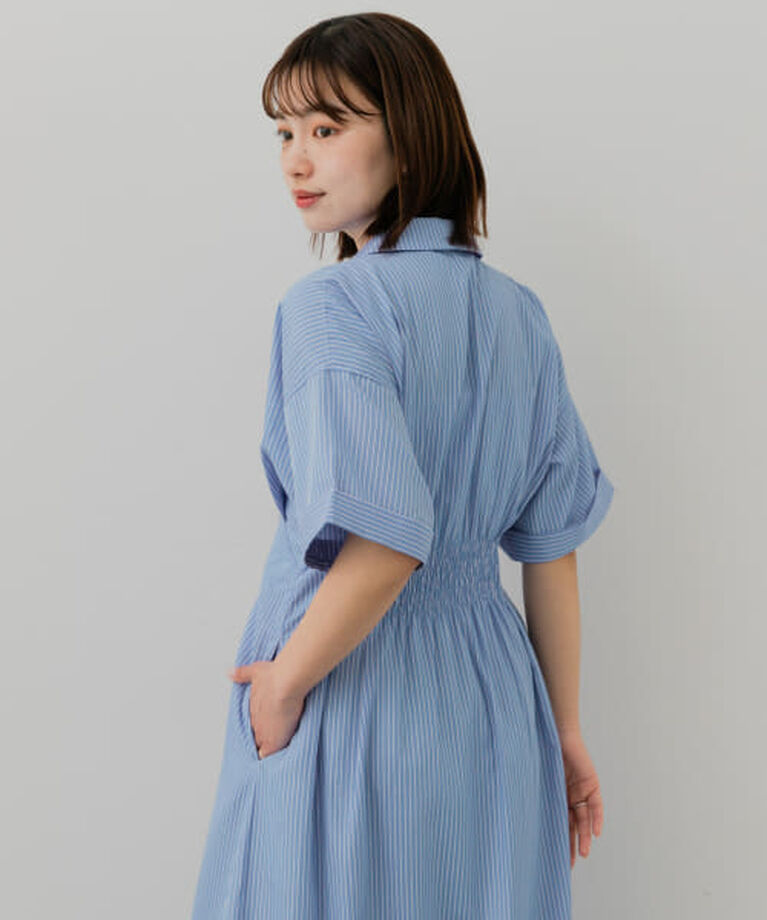 SENSE OF PLACE by URBAN RESEARCH「SENSE OF PLACE ウエストタックシャツワンピース」|ワンピース|