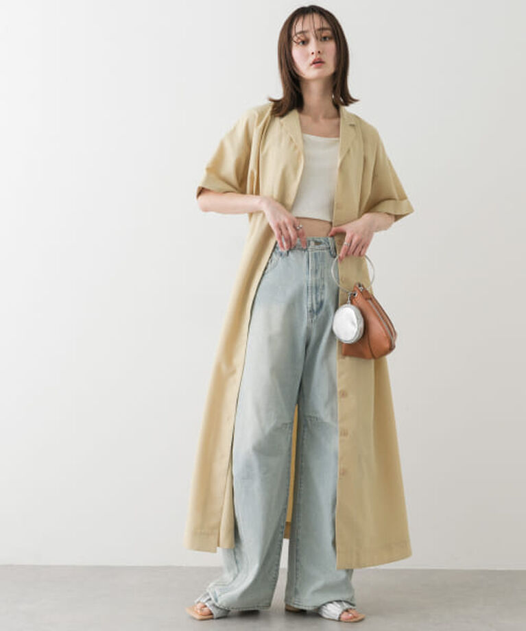 SENSE OF PLACE by URBAN RESEARCH「SENSE OF PLACE ウエストタックシャツワンピース」|ワンピース|