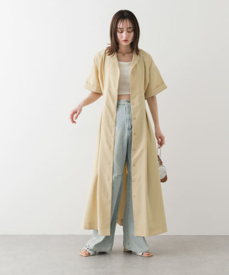 SENSE OF PLACE by URBAN RESEARCH「SENSE OF PLACE ウエストタックシャツワンピース」|ワンピース|