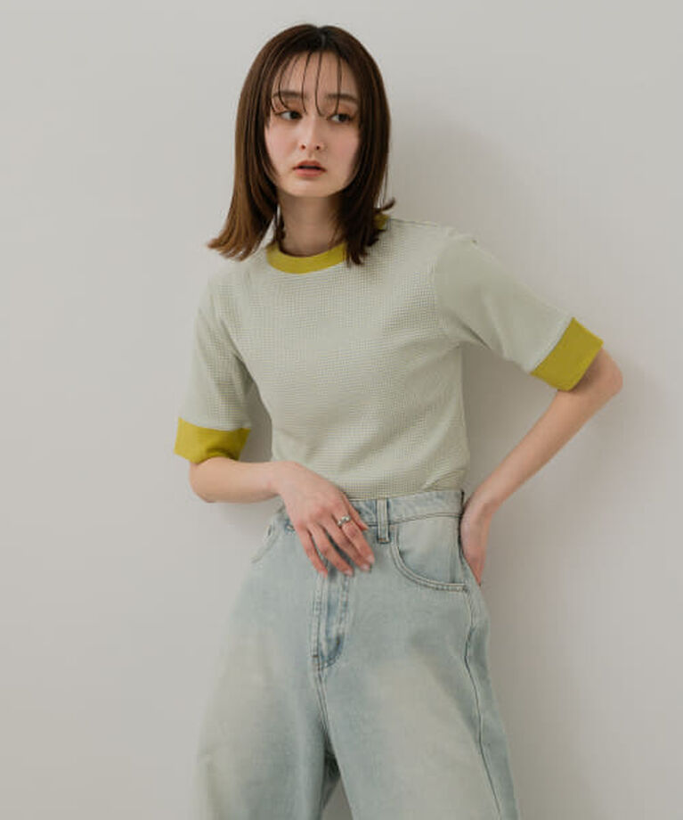 SENSE OF PLACE by URBAN RESEARCH「SENSE OF PLACE 『一部WEB限定カラー』クルーネックリンガーボーダーTシャツ(5分袖)」|Tシャツ・カットソー|