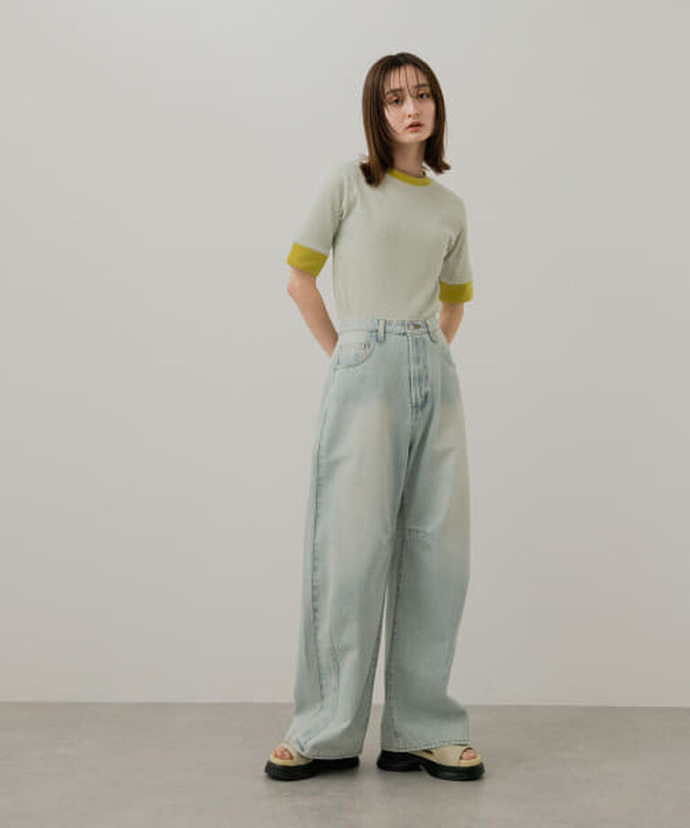 SENSE OF PLACE by URBAN RESEARCH「SENSE OF PLACE 『一部WEB限定カラー』クルーネックリンガーボーダーTシャツ(5分袖)」|Tシャツ・カットソー|