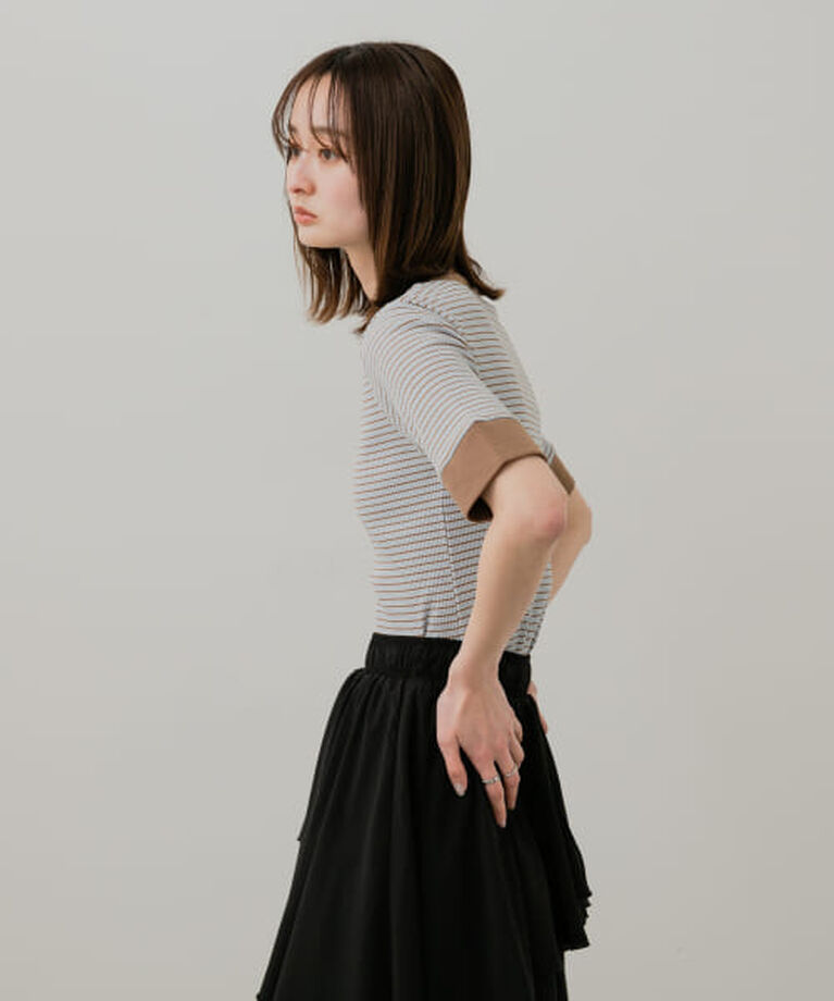 SENSE OF PLACE by URBAN RESEARCH「SENSE OF PLACE 『一部WEB限定カラー』クルーネックリンガーボーダーTシャツ(5分袖)」|Tシャツ・カットソー|