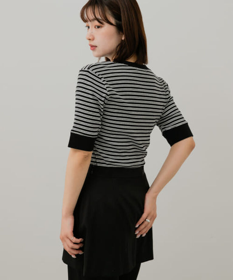 SENSE OF PLACE by URBAN RESEARCH「SENSE OF PLACE 『一部WEB限定カラー』クルーネックリンガーボーダーTシャツ(5分袖)」|Tシャツ・カットソー|