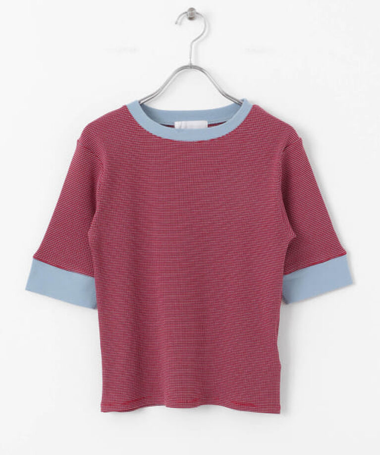 SENSE OF PLACE by URBAN RESEARCH「SENSE OF PLACE 『一部WEB限定カラー』クルーネックリンガーボーダーTシャツ(5分袖)」|Tシャツ・カットソー|
