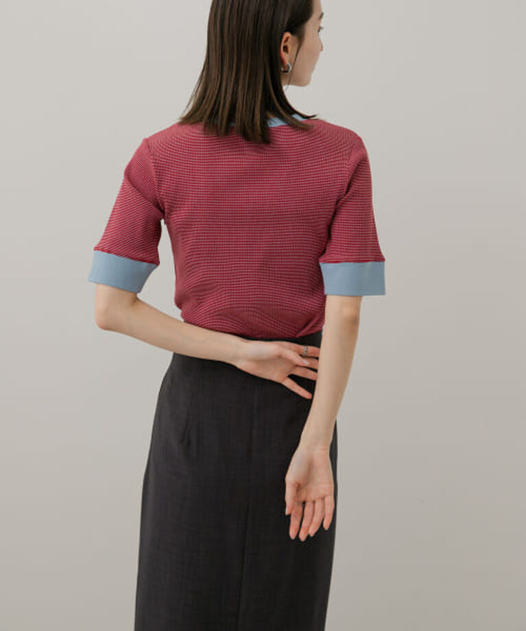 SENSE OF PLACE by URBAN RESEARCH「SENSE OF PLACE 『一部WEB限定カラー』クルーネックリンガーボーダーTシャツ(5分袖)」|Tシャツ・カットソー|