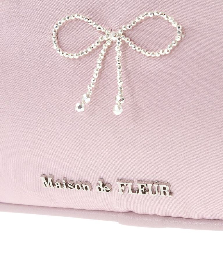Maison de FLEUR「ビジューリボンスクエアショルダーバッグ」|ショルダー・メッセンジャー|