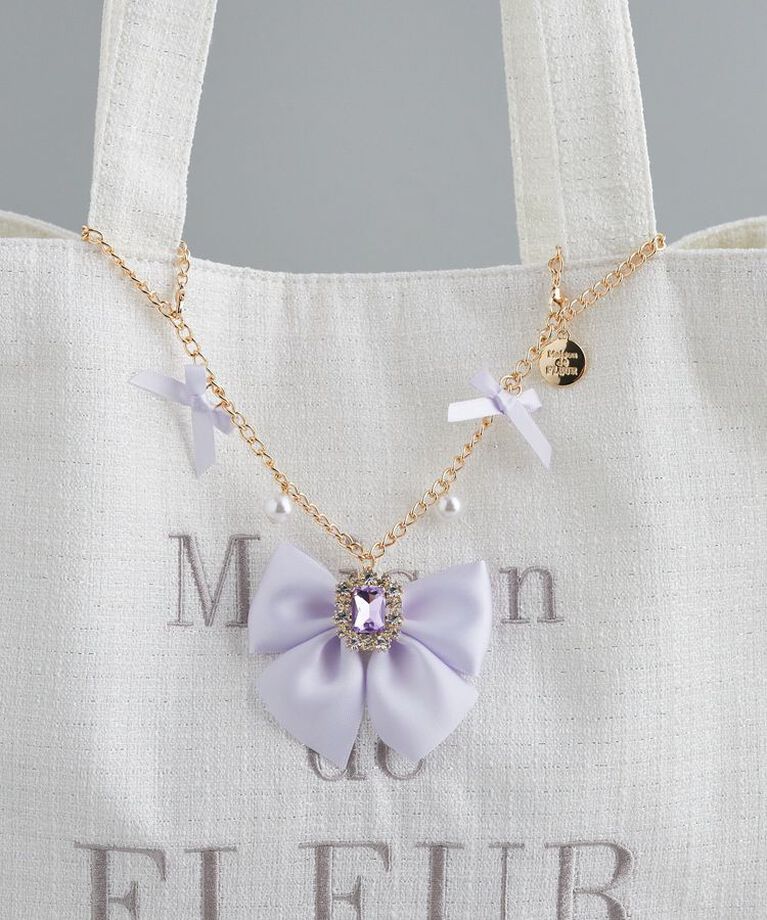 Maison de FLEUR「ビジューリボンパールバッグチャーム」|その他|