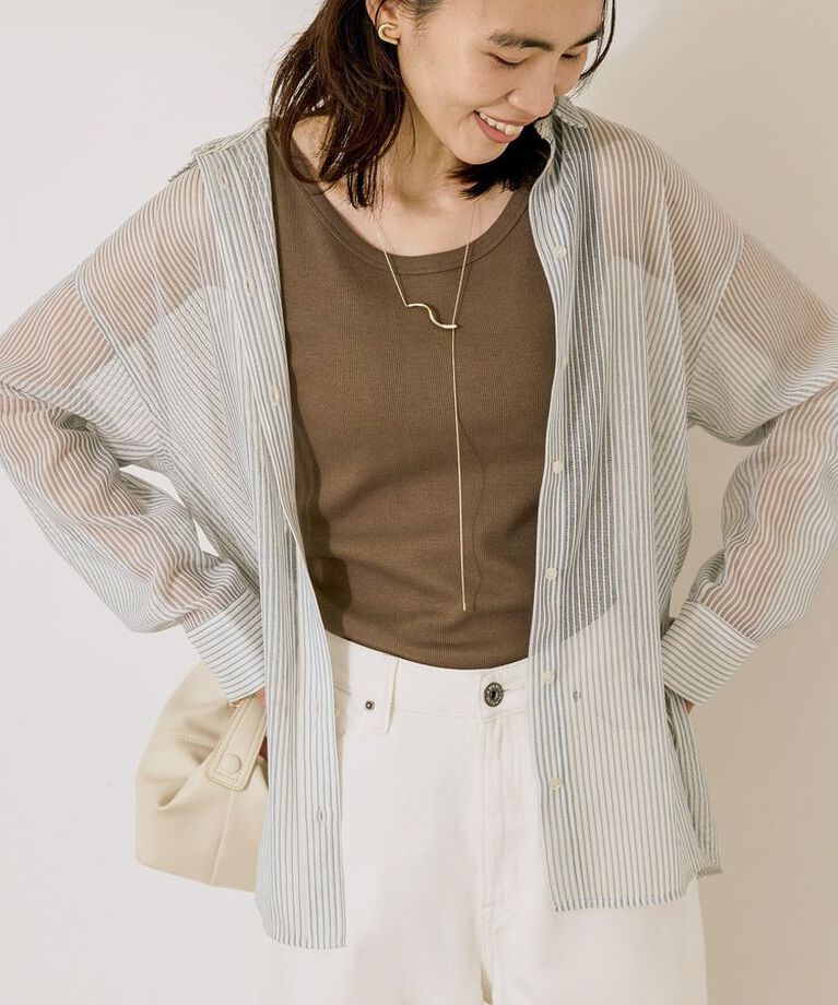 AMERICAN HOLIC「メッシュ長袖シャツ【WEB限定カラー有り】」|シャツ・ブラウス|