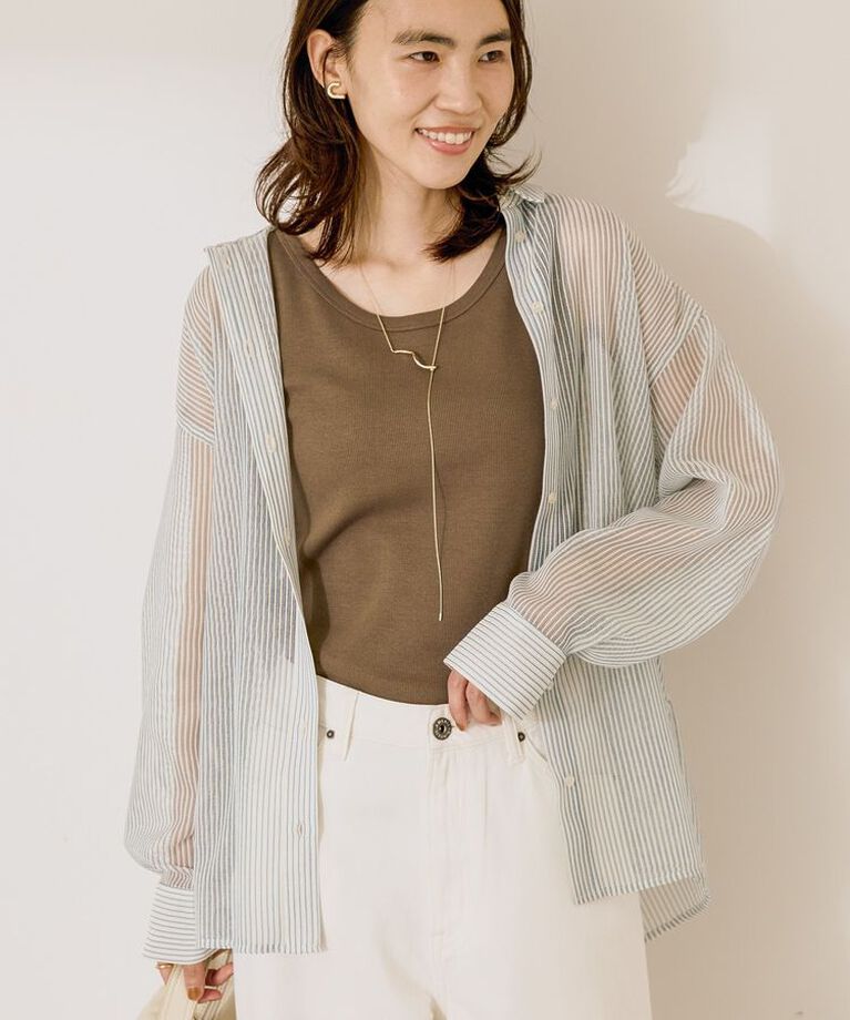 AMERICAN HOLIC「メッシュ長袖シャツ【WEB限定カラー有り】」|シャツ・ブラウス|