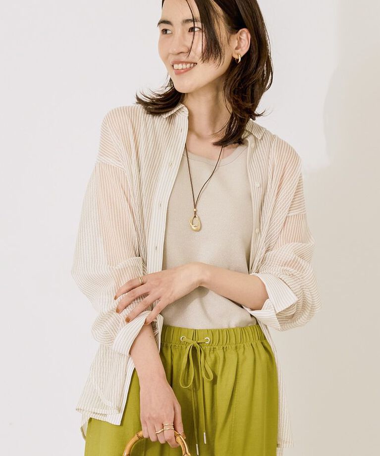 AMERICAN HOLIC「メッシュ長袖シャツ【WEB限定カラー有り】」|シャツ・ブラウス|