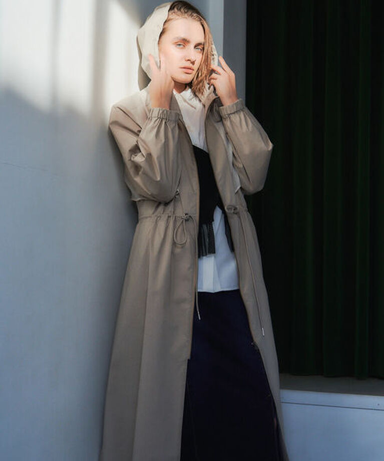Editt by YECCA VECCA「シアーMIXロングZIPコート」|その他|