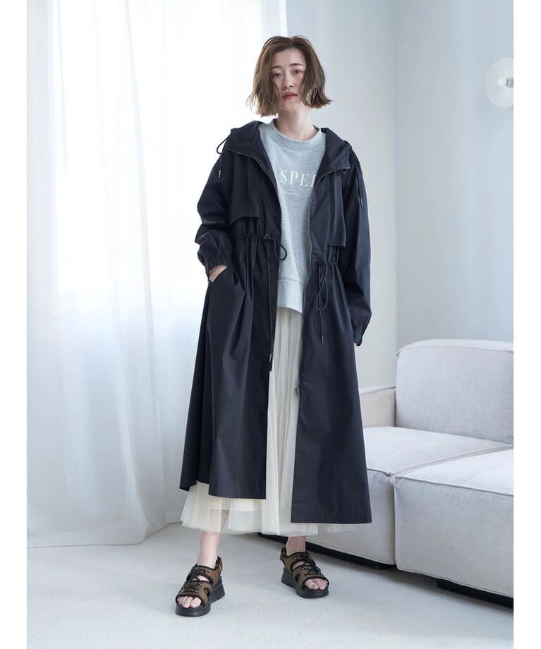 Editt by YECCA VECCA「シアーMIXロングZIPコート」|その他|