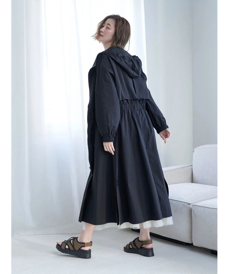 Editt by YECCA VECCA「シアーMIXロングZIPコート」|その他|