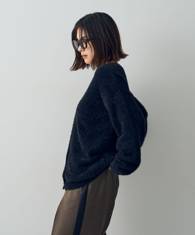 YECCA VECCA「ラメシャギーカーディガン」|カーディガン|