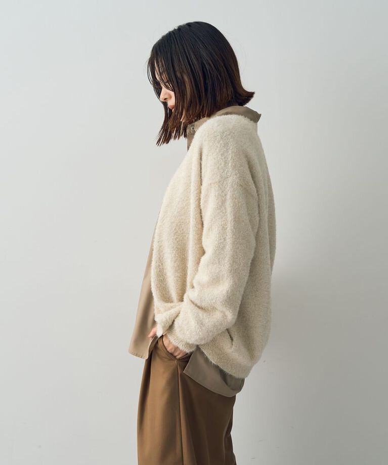 YECCA VECCA「ラメシャギーカーディガン」|カーディガン|