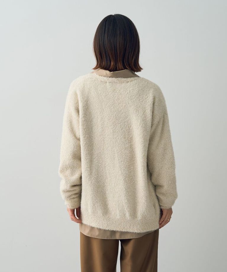 YECCA VECCA「ラメシャギーカーディガン」|カーディガン|